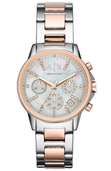ARMANI EXCHANGE Banks Crystals Two Tone Stainless