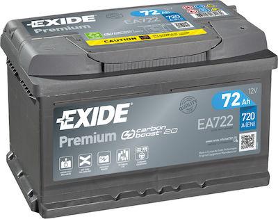 EXIDE BATTERY PREMIUM EA722 72AH Δ