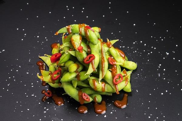 Edamame spicy με chilli και σκόρδο